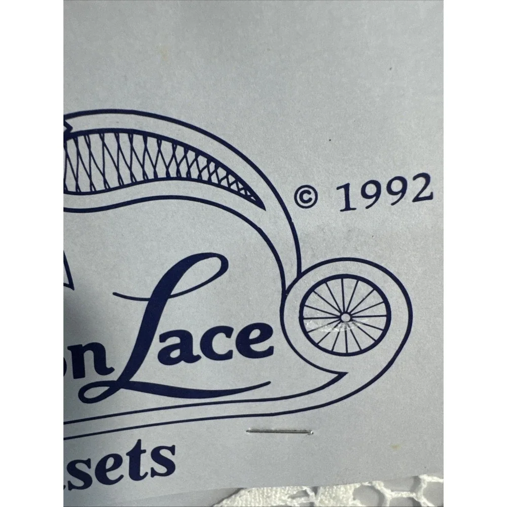 VTG Cotton Battenberg Lace Inset‎ applique patch 90s apparel